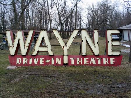 Wayne Drive-In Theatre - Old Sign From Whit Whitworth